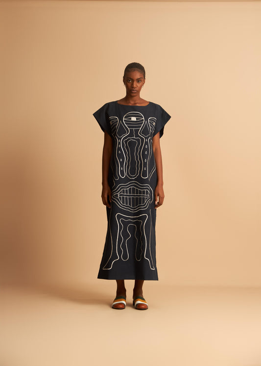 WUMAN TRIAD SYMBOLISM EXPRESSIONIST TUNIC